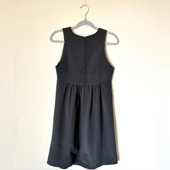 Vince  Mini Black Dress Crew Neck Sleeveless Size 8 - Picture 3 of 12